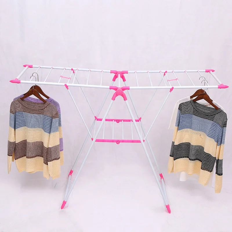 Wholesale Balcony Airfoil Folding Hanger Shoes Clothes Drying Rack