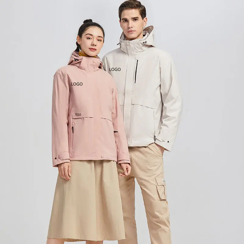 Wholesale  Waterproof Activity Hooded Jacket Outdoor Winter Warm Down Coat Windproof 2 Pieces Set