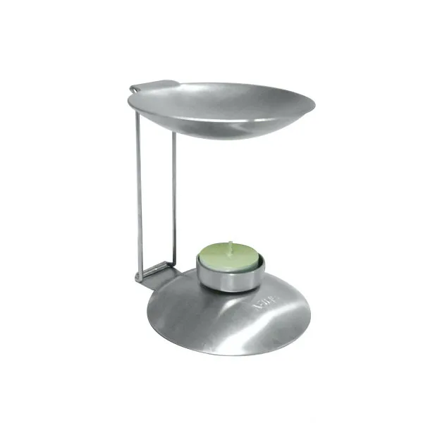 Aroma Lamps 430 Candle Holder with Bowl Wax Melt Warmer Incense Diffuser Metal Aroma Oil Burner Stainless Steel Religious Resin