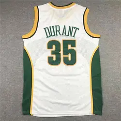 Custom Legend Throwback 35# Durant Sonics Basketball Jersey