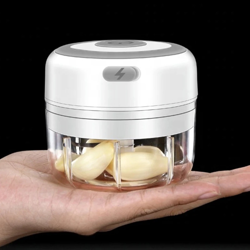 Electric Mini Garlic Chopper USB Portable Powerful Garlic Mincer Nuts Pepper Vegetable Masher/Blender(100ml,Pink)