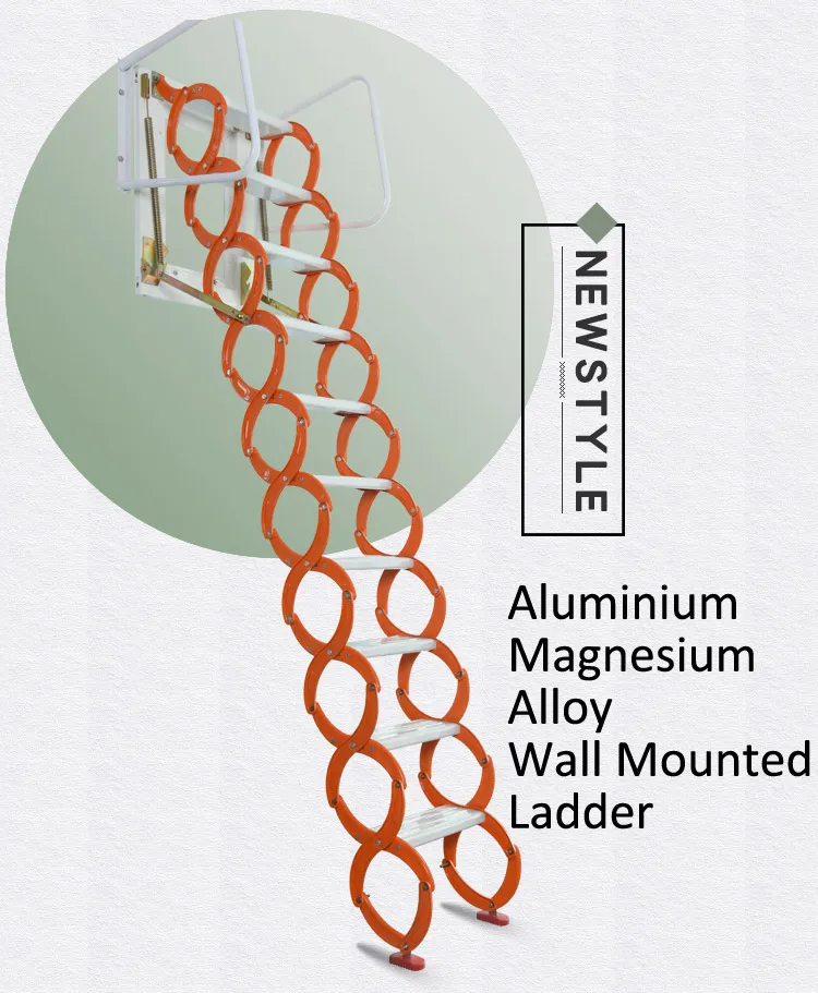 Manual Operated Home Space Saving Removable Outdoor Retractable Ladder