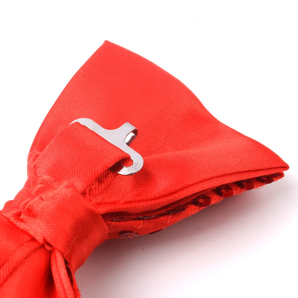 Male Formal Occasion Fashion Adjustable Length Polyester Bowtie Men Tuxedo Shiny Sequin Bow Ties