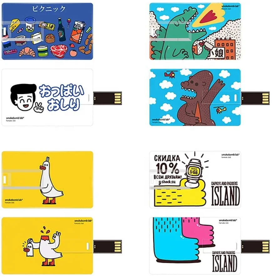 Top selling Name Card USB Flash Drive Custom logo Business Card Memory Stick slim card shape USB for computers