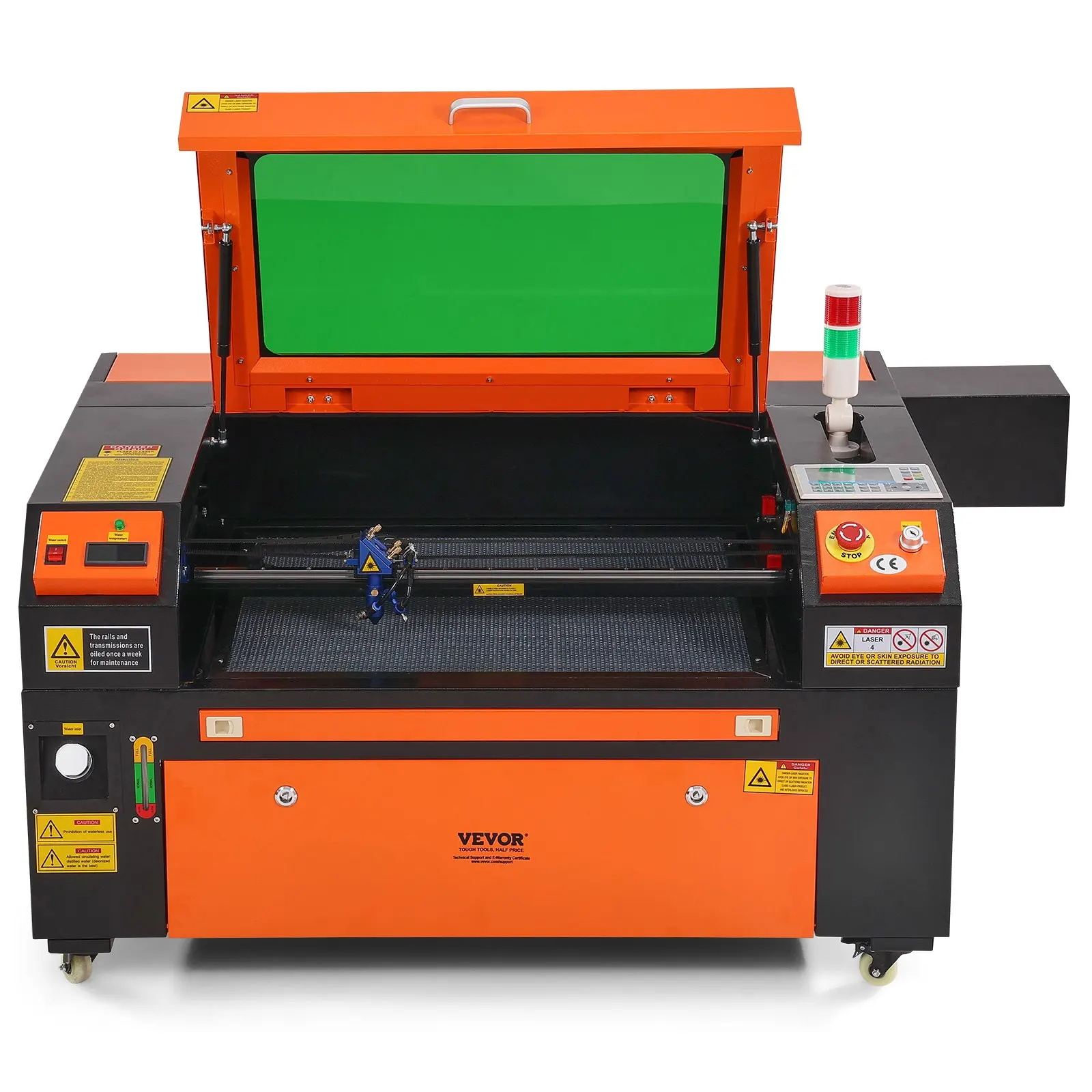 Vevor 100W Laser Engraving Machine Laser Cutting Machine CO2 Laser Engraver for Wood Acrylic Fabric More