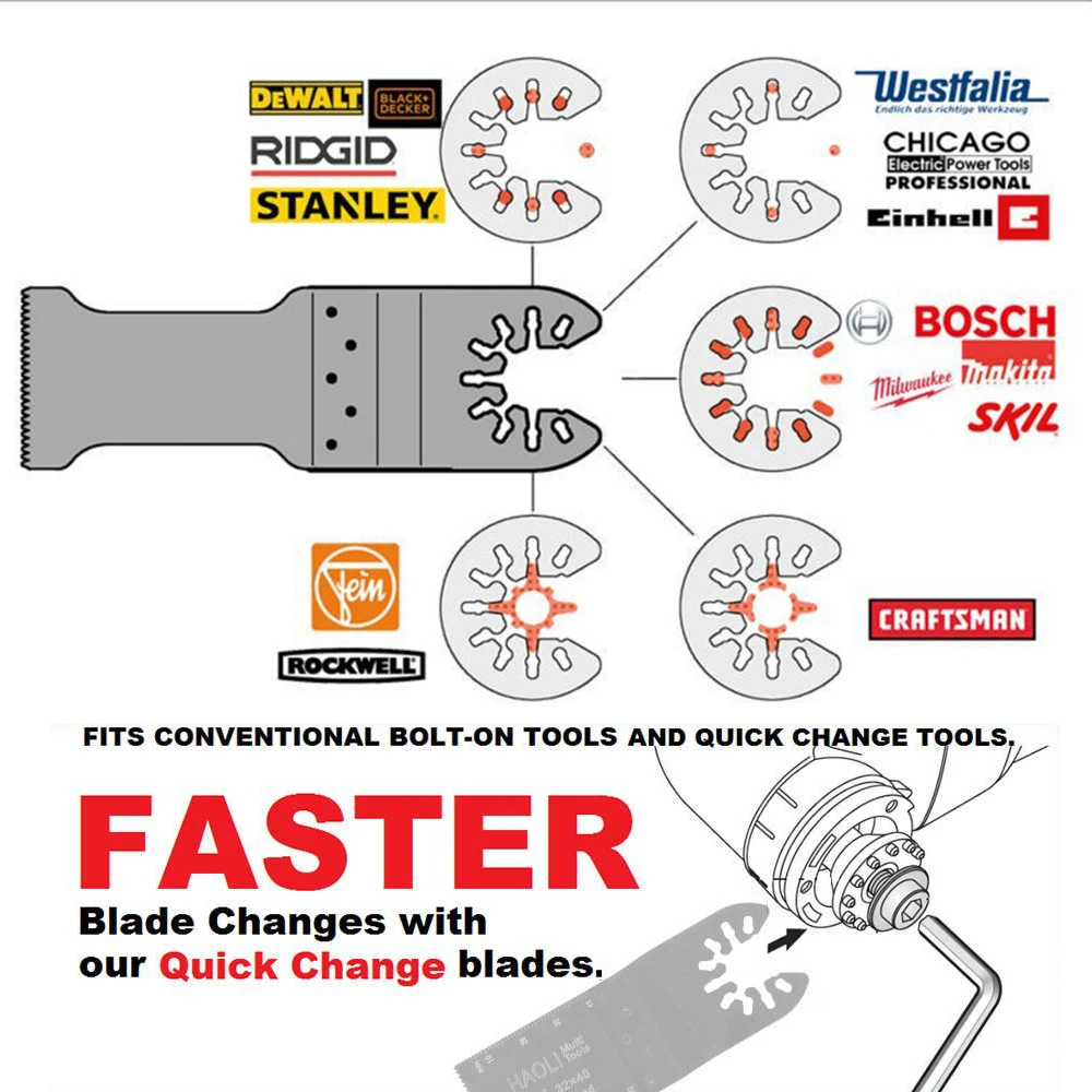 NEWONE Oscillating Saw Blades Multi Tool Accessories Renovator for Fein,Multi-Master,BOSCH Trimmer Power Tools