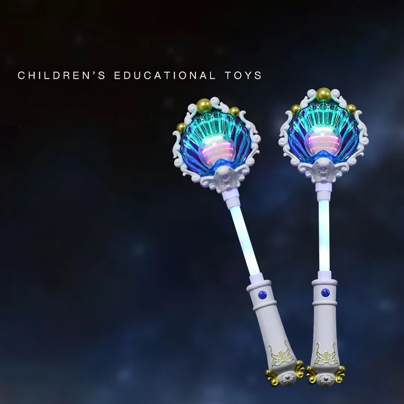 Party Wedding Concert Princess 8 Lights Fairy Magic Wand Spinning Wand Toy Plastic LED Light Up Toy Sticks For Party kids toy