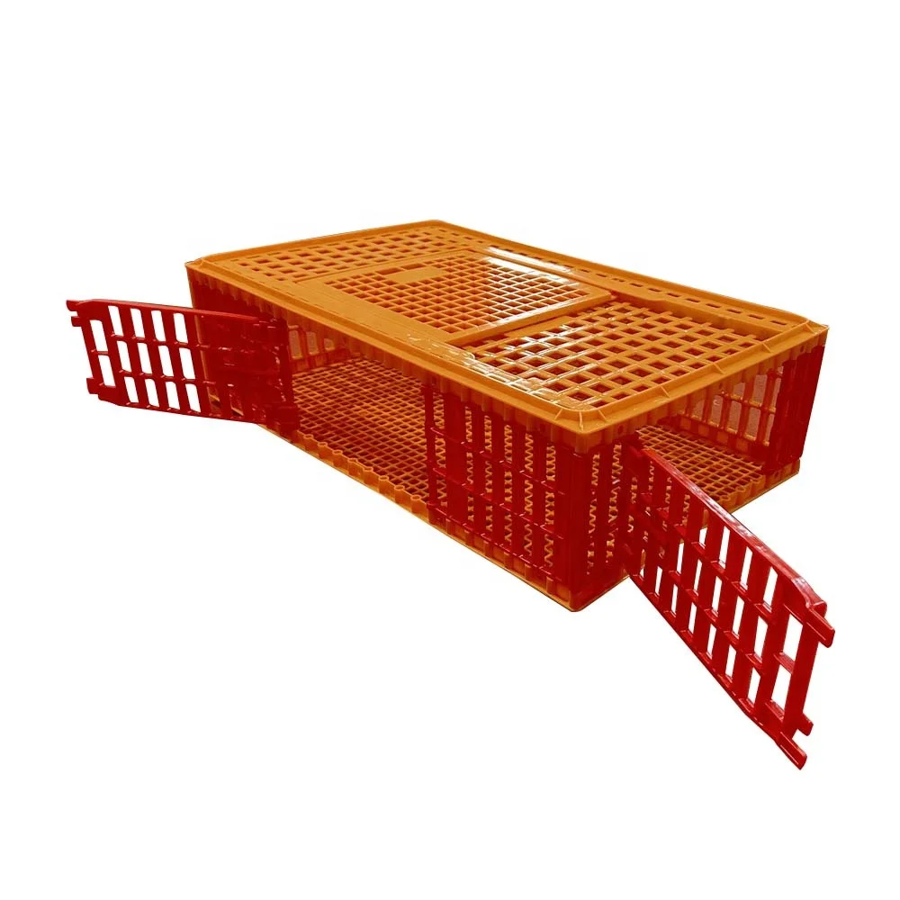 Chicken Duck Goose Pigeon Rabbit Quail Cage with PP Plastic Turnover Basket Can Open Door or Side Door Livestock Cage-Used