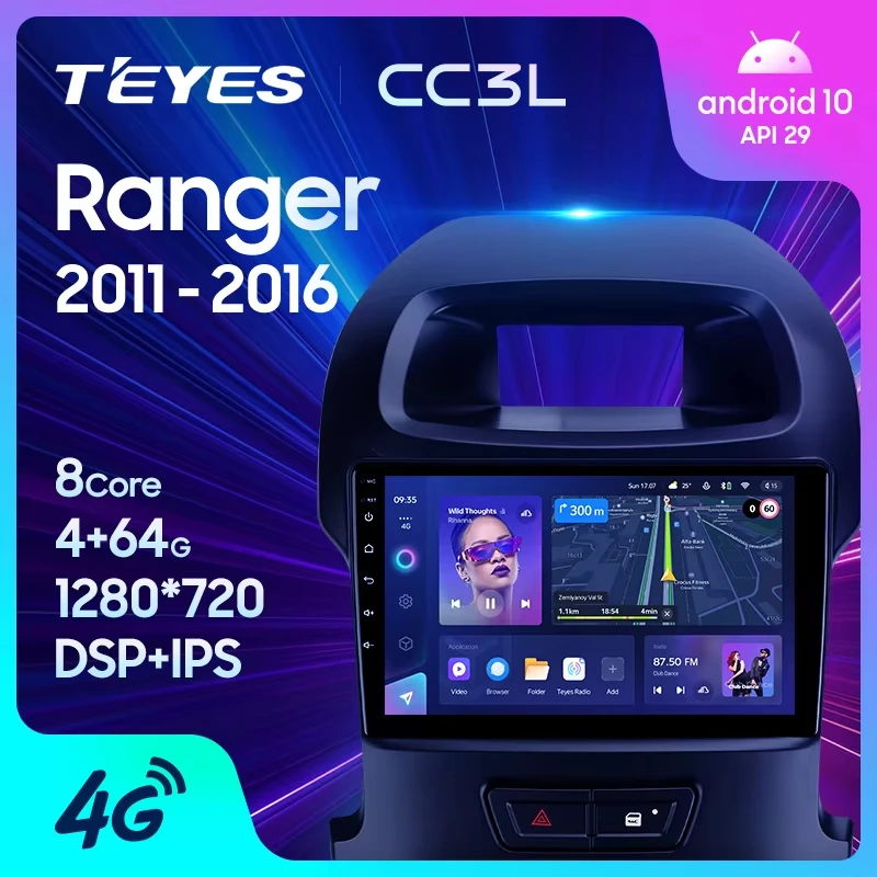 TEYES CC3L Wi-Fi для Ford Ranger 2011 - 2016 с правым рулем автомобильное радио мультимедийный видеоплеер Навигация стерео GPS Android
