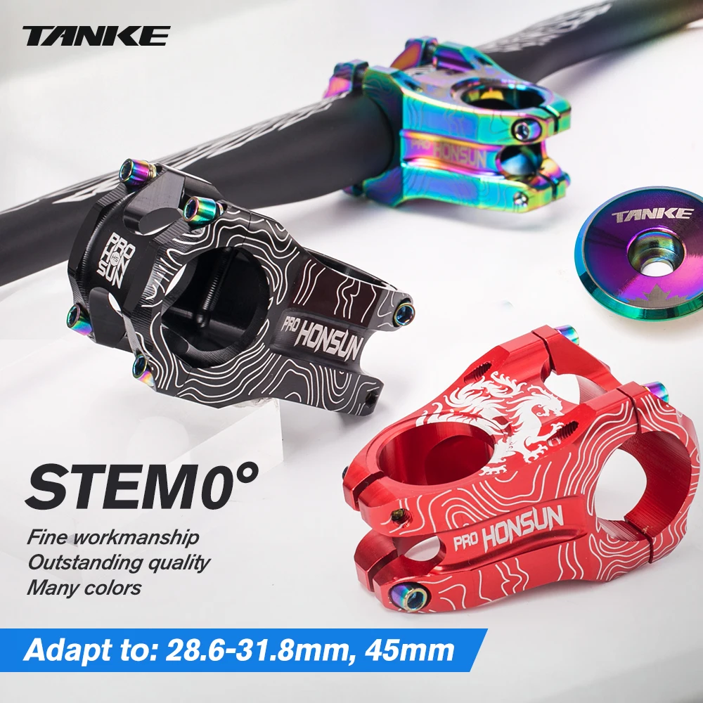 TANKE MTB Mountain Bike Stem Aluminum Alloy Ultralight High strength Short 31.8x28.6MM Bicycle CNC Stem DH/AM/XC Parts Table 565