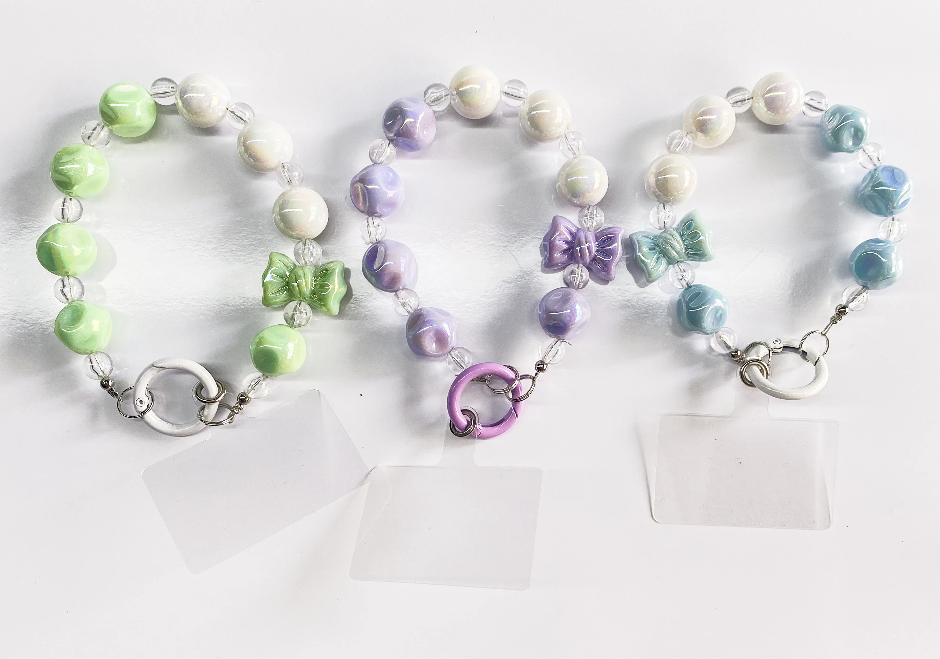 Promotional Gift Key Fob Wristlet Lanyard  for Girls Wristlets Wallet Hand Bag Strap Cellphone with Transparent card Lanyard