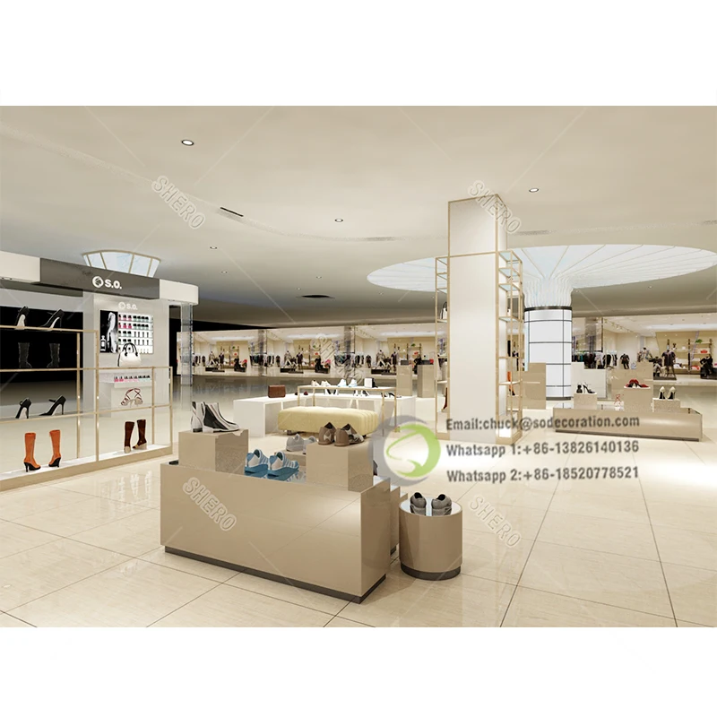 Shero Shopping Mall Handbag Shop Decoration Bag Display Showcase Wooden Furniture Shoe Cabinet