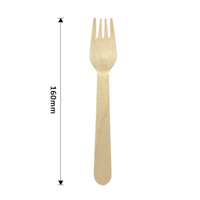 biodegradable natural wooden salad server disposable take away small plain mini disposable wooden forks