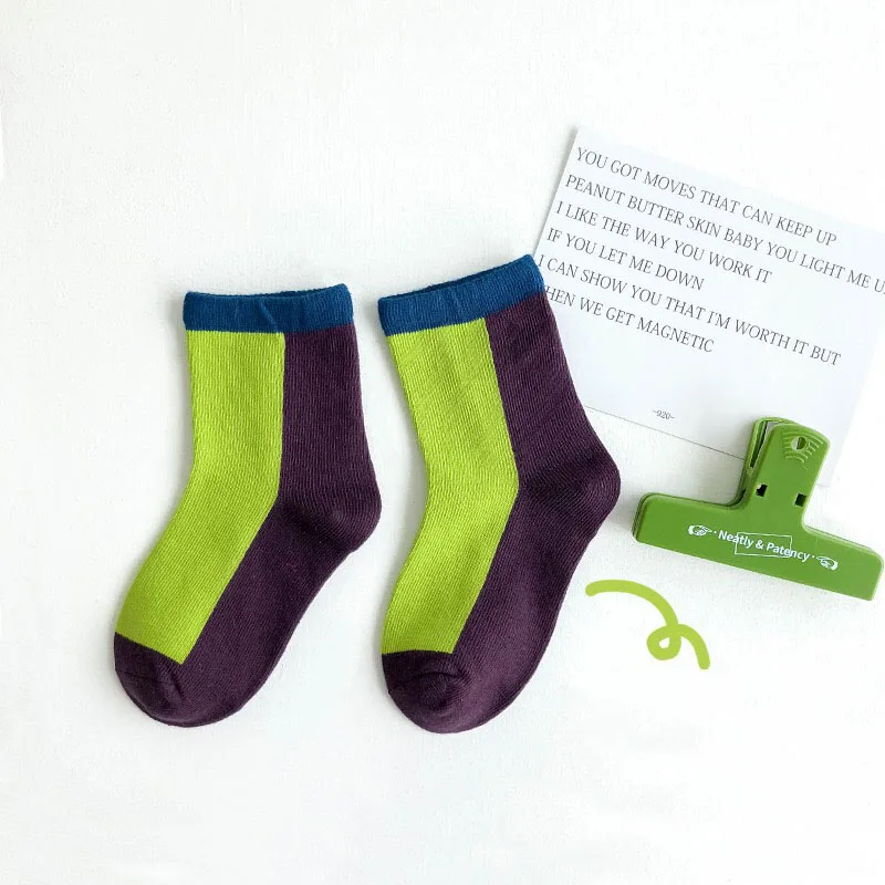 Wholesale Custom Logo Baby Girls Child Tube Sock Kids Boys Striped Children Socks Cotton