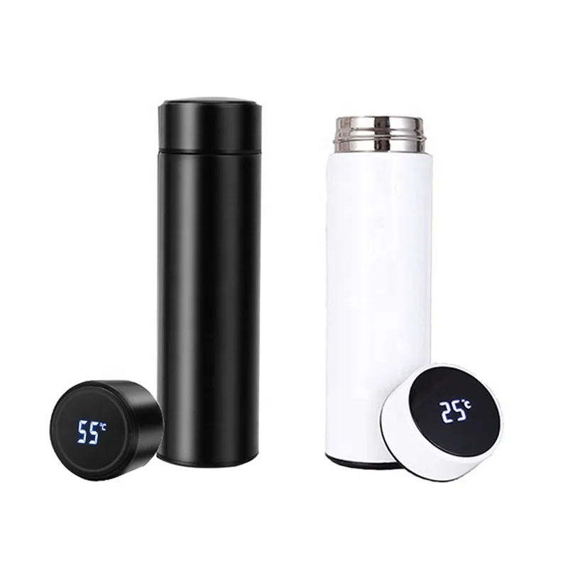 Factory Custom  Sport  Double Wall Vacuum Stainless Steel smart Vacuum  water bottle With Thermometer