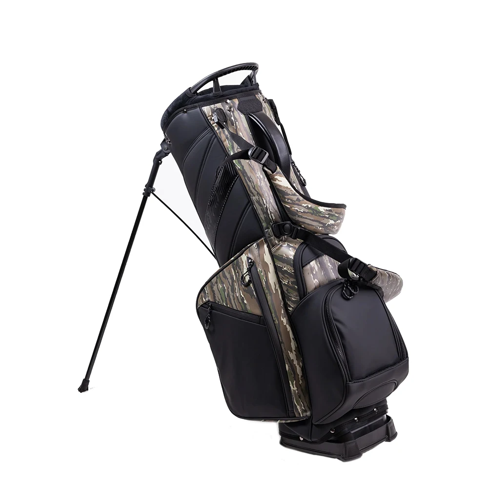PRIMUS GOLF New Arrival 2024 superior quality pu leather camouflage lightweight golf stand bag 6 way