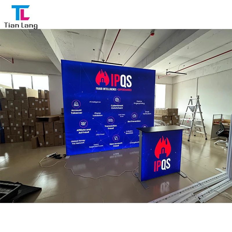 Wholesale LED display high quality reusable aluminum frame SEG frameless advertising promotion trade show booth light box