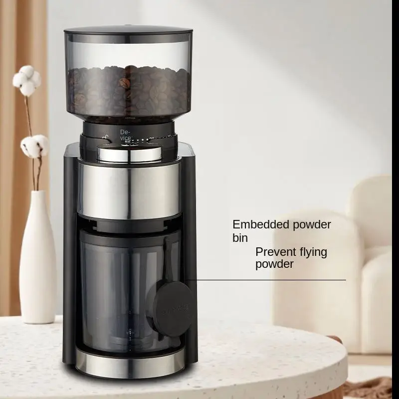 Professional Spatter-proof Industria Coffee Machine Electric Conical Burr Commercial Coffee Grinder