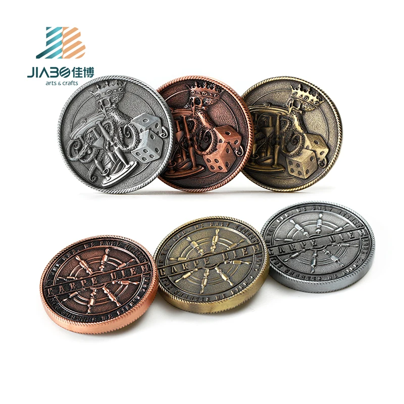 Cheap Factory Sale Board Game Metal Pirate Coin Custom Logo Metal Gaming Coins For Board Games/Cosplay /Rpg