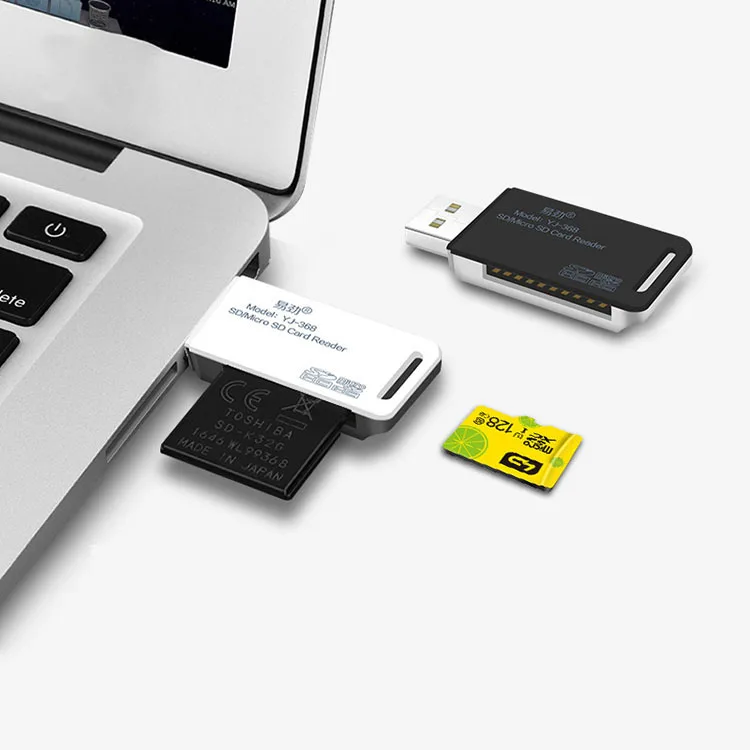 Free Shipping/Dorp Shipping Mobile TF Card Camera SLR SDXC Card Reader 2 in 1 USB SD Memory Card Reader