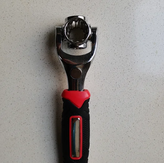 48-in-1 Socket set Wrench with Rubber Handle 360 Degree Rotating Head Any Size Standard Spanner Tool