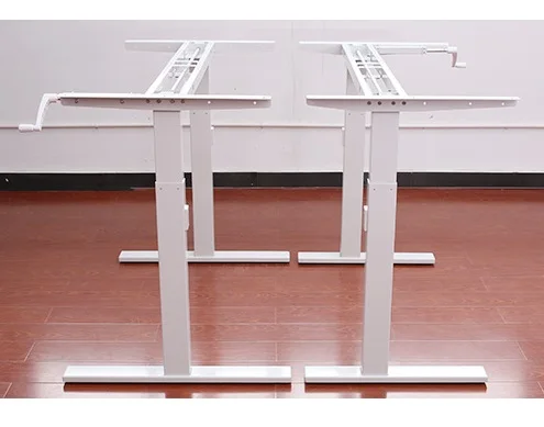 
Manual height adjustable sit stand table standing office desk 