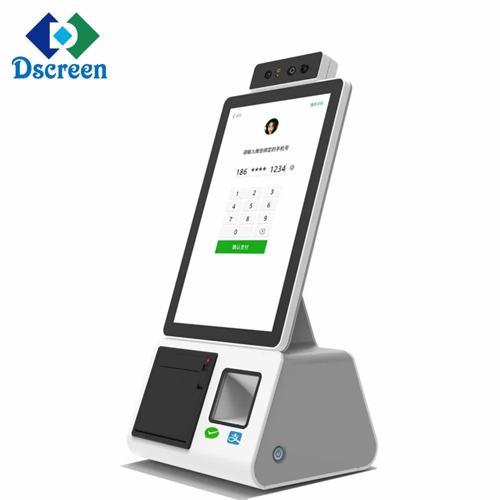 10,1 дюймовый настольный киоск для самостоятельного заказа, система pos-терминала android, сенсорный экран с термопринтером, сканером, NFC-камерой