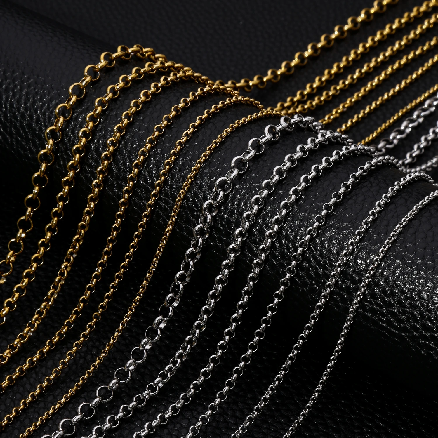 Hongtong Stainless Steel O Shaped Necklace Chain Width 2.0 /3.0/4.0/5.0 Chain Necklace For Jewelry Making