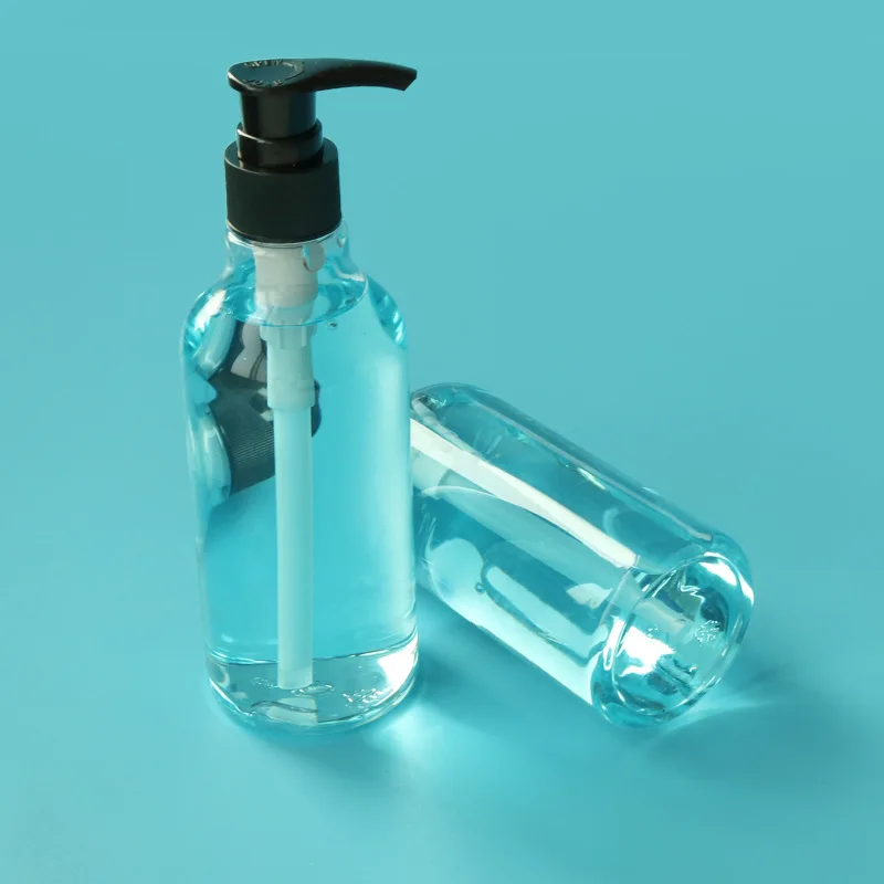 Free Sample 250ML shoulder round bottle PET Press pump shampoo 500ml body wash separate bottles