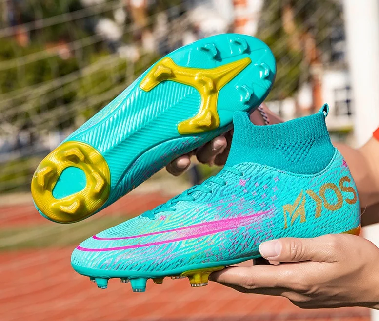 Factory direct sale football shoes long spikes FG broken spikes TF high-top breathable Sports Training Shoes For Soccer Shoes