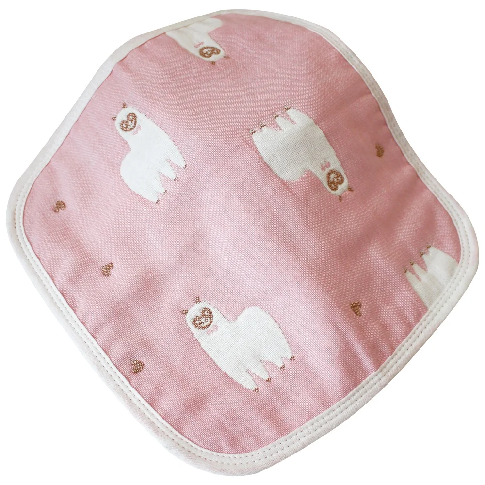 6 Layers of Baby Washcloths Extra Soft Absorbent Natural Muslin Cotton with Cartoon Printed Design Newborn Baby Face Towel