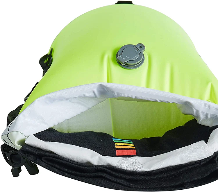 Neon Bright Color Tow Float Bubble 28liter Swimming Buoy Waterproof Dry Bag Backpack PVC Phone Protector For Open Water Swimming