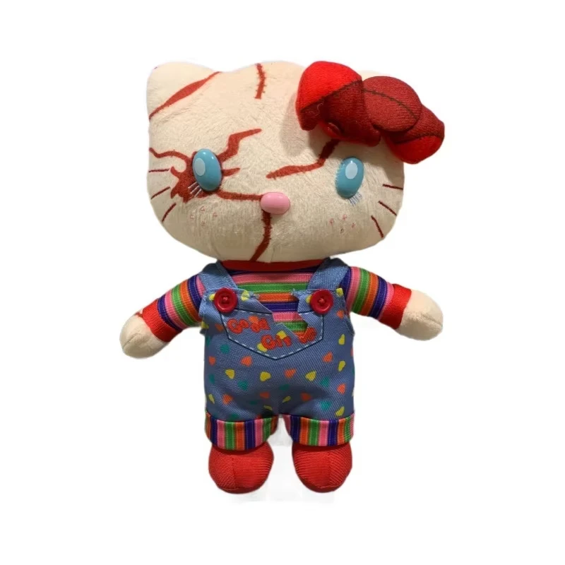 24cm Halloween Hello Kt Plush Toys Stuffed Horrible Skeleton Creative Custom Figure Plushie Peluches Halloween Toys Gift