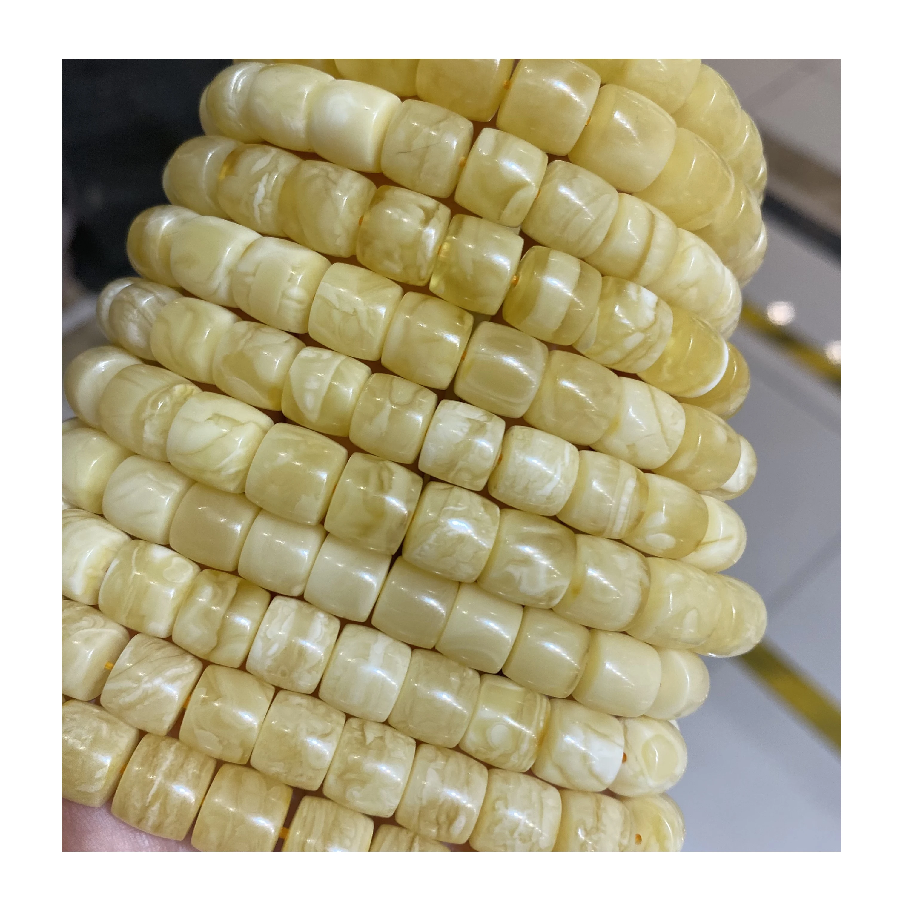 factory outlet natural Baltic amber Diameter 10-12mm high quality Russian Amber Exquisite tiger pattern long columnar Amber