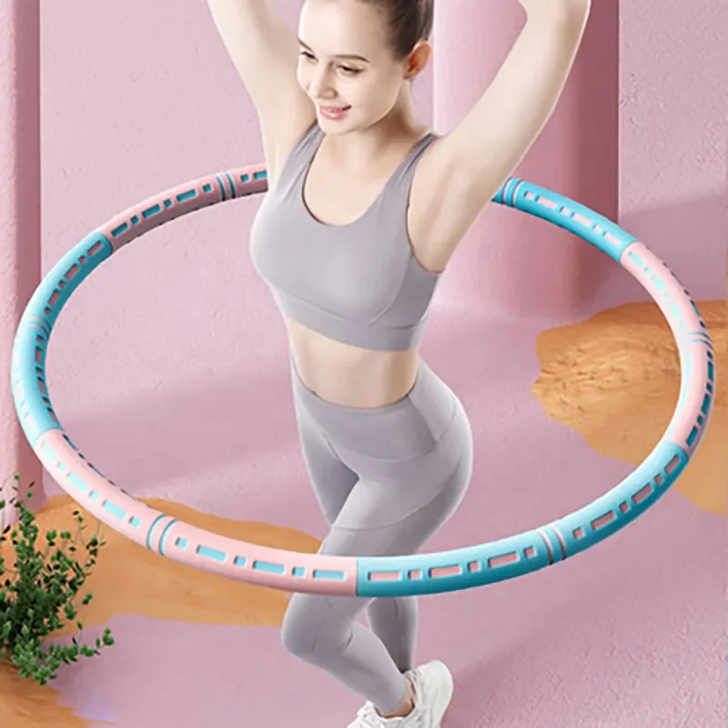 Adult Fitness Equipment Stainless Steel Foam Detachable Hoola Hoops Weighted Body Building wholesale Hula hoops