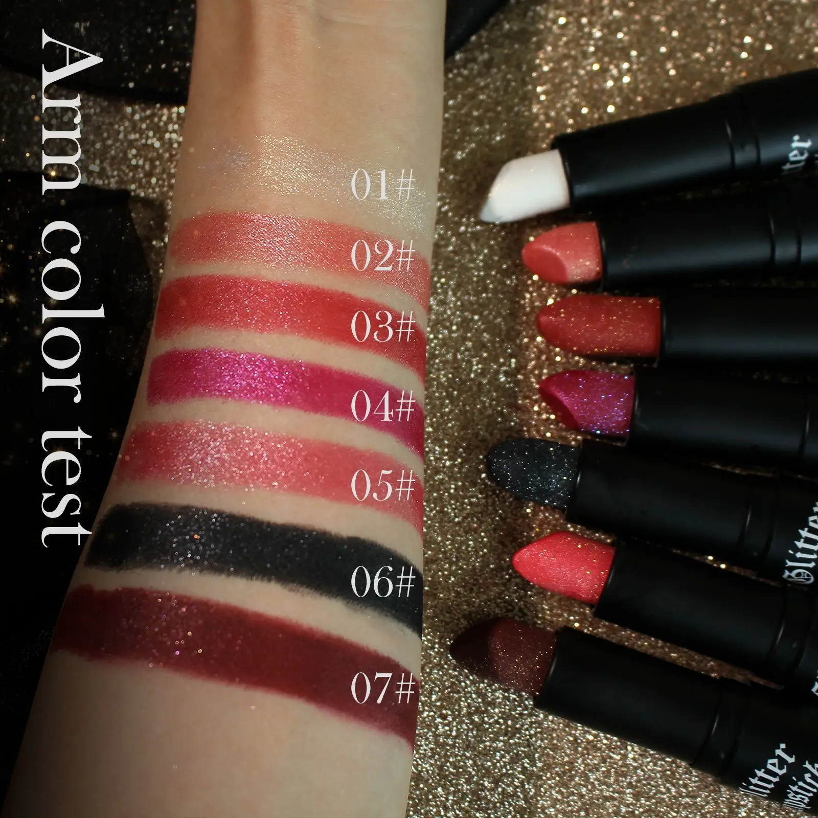 Lasting organic Halloween Pearlescent Lipstick Matte Non Stick Cup Moisturizing Lip Balm Glitter Lipsticks