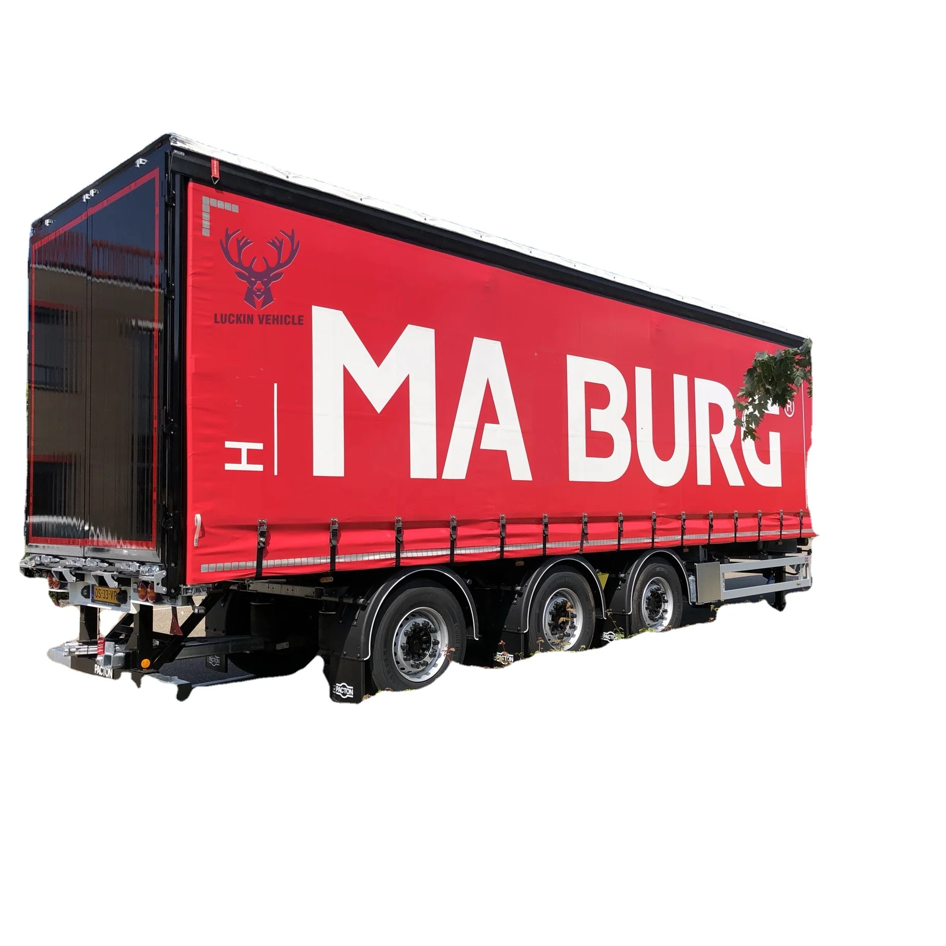2 axle the wing opens the aluminum wall van cargo box body curtain semi trailer