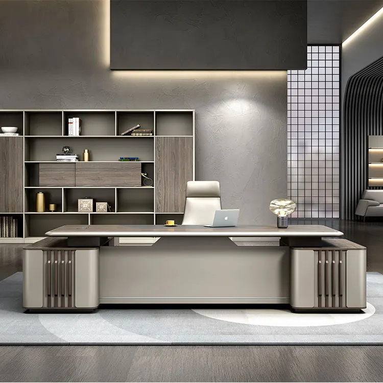 Liyu Luxury Big Boss Table Desks Design Home Office Executive Office Desk