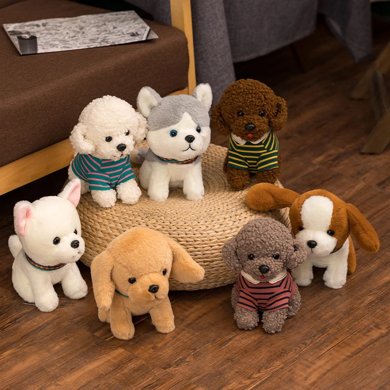 Realistic Pet Dog Stuffed Animal Plush Toy Cute Soft Dog Plush Pillow Plush Toys