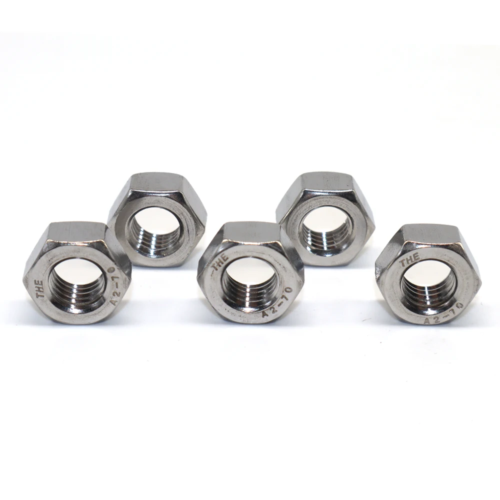 Hex Nut DIN934/DIN439 ANSI Stainless Steel SUS304/316 Zinc Plated with Polished Hex Head for Healthcare Applications
