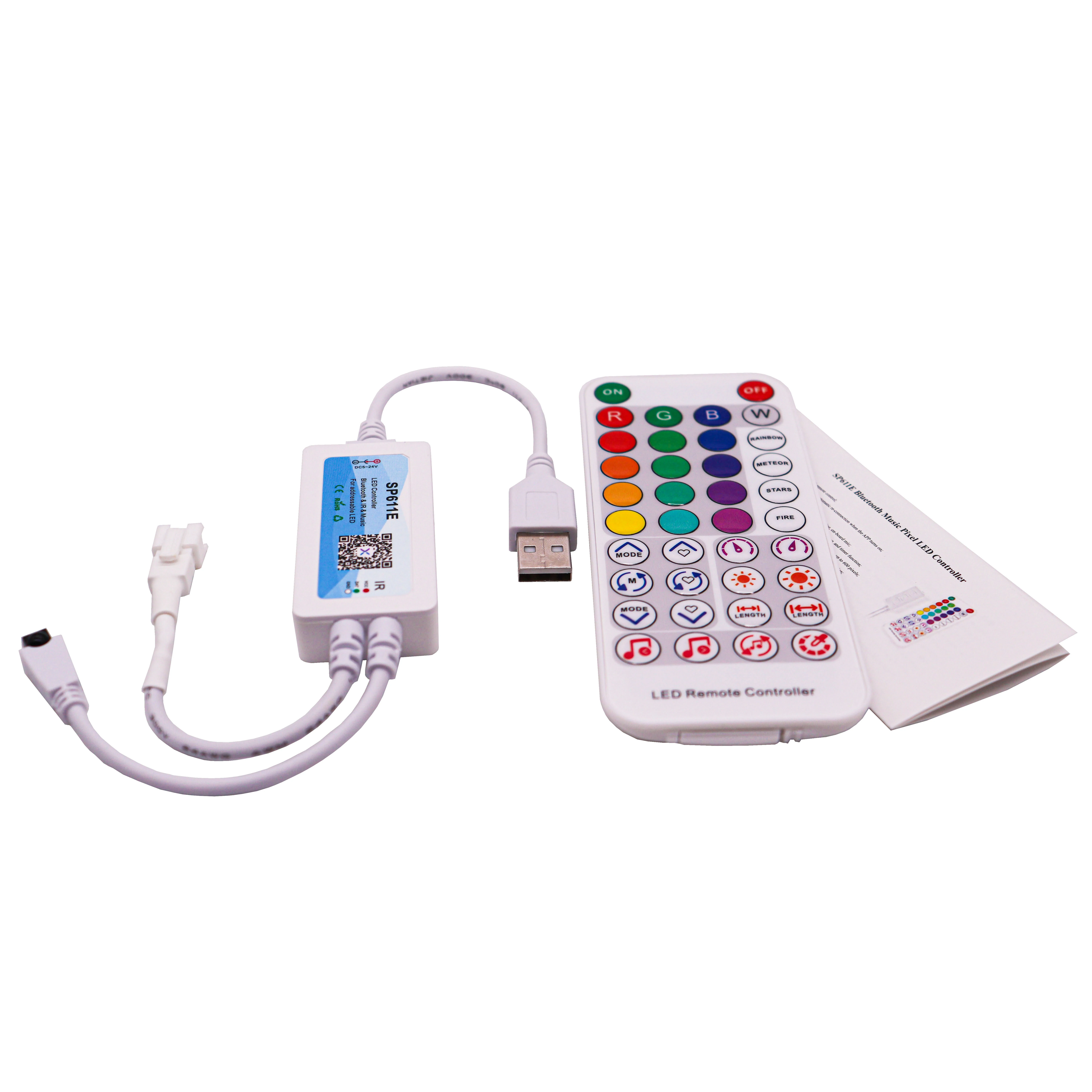 USB SP611E SPI WS2812B умный Bluetooth RGBIC светодиодный контроллер 5 В