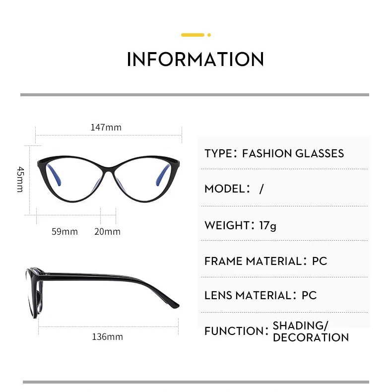 2023 Lunette Anti Lumire Bleu Pour Homme Glasses Retro Anti Blue Light Cat Eye Men Glasses Frames Eyewear Eyeglasses