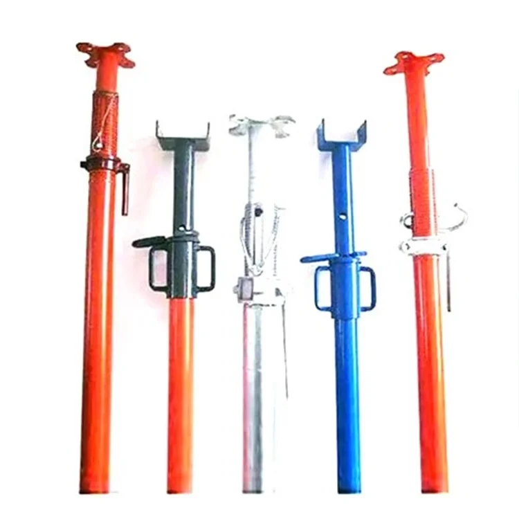 Tianjin Factory 2200-3900mm Painted Pipe Support Shoring Props Jack Adjustable Steel Push Pull Props