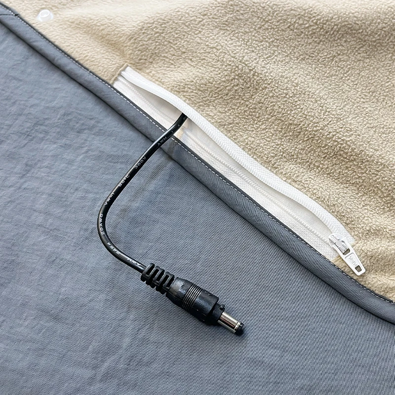 2024 New style DC plug 12V heated throw blanket waterproof outdoor indoor electric heating blanket for all seasons