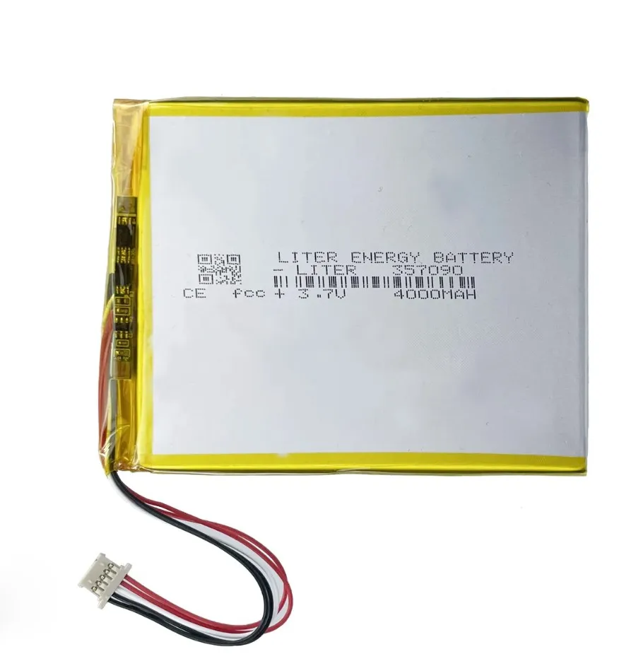 4000 мАч 357090 3 7 В перезаряжаемая литий-полимерная батарея li-po с пятью проводными разъемами