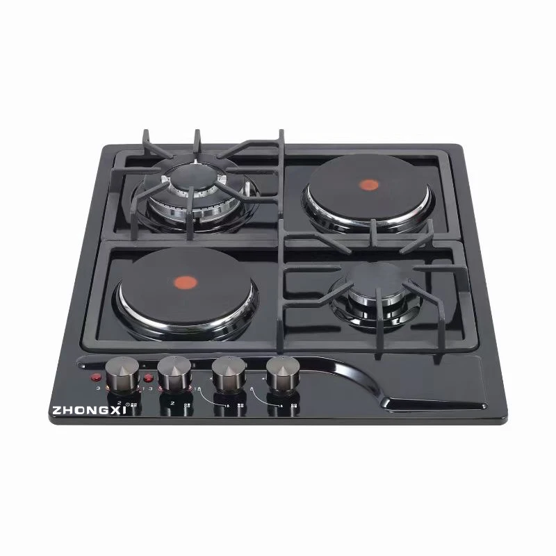 Газовая плита четыре конфорки все черные панели Бангладеш лидер продаж нержавеющая сталь