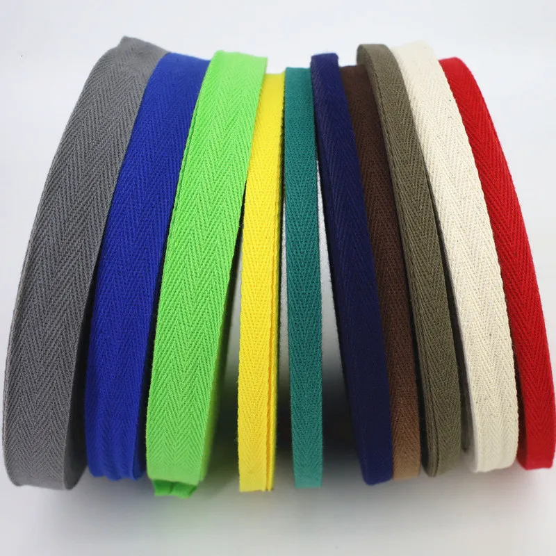 6mm 10mm 15mm 20mm 25mm 30mm Cotton Herringbone Webbing Tape  Herringbone Twill Webbing Strap Tape for clothing