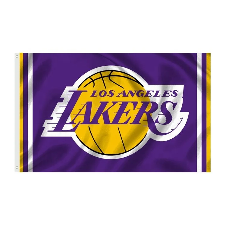 Оптовая продажа флаги NBA Los Angeles Lakers уличные чемпионов пользовательские командные баннеры