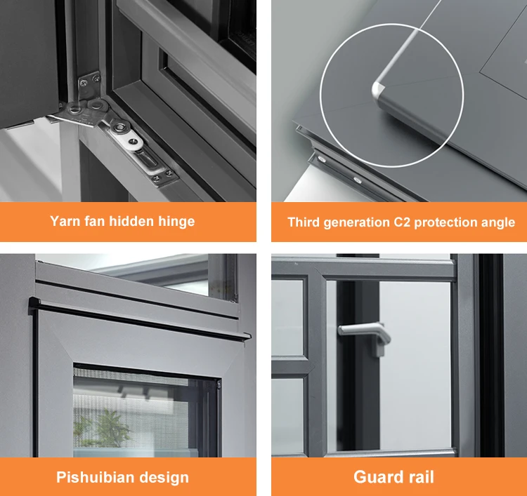 Large Balcony Electric aluminum windows Automatic sliding for Apartment