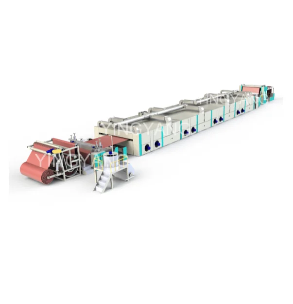High capacity & easy operation stenter nonwoven machine for hot setting nonwoven products